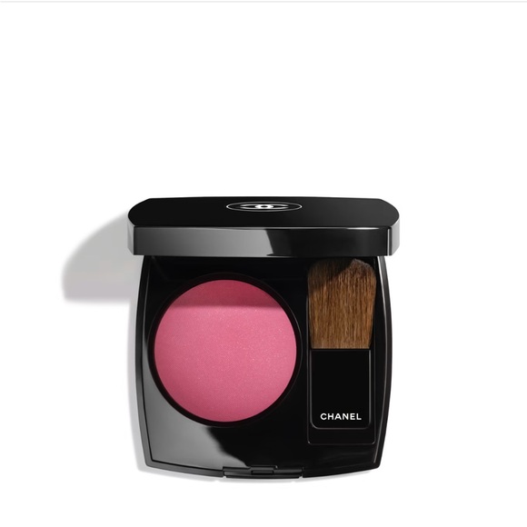 CHANEL Joues Contraste Powder Blush with Velvet Black Case 64 Pink Explosion - Picture 1 of 7